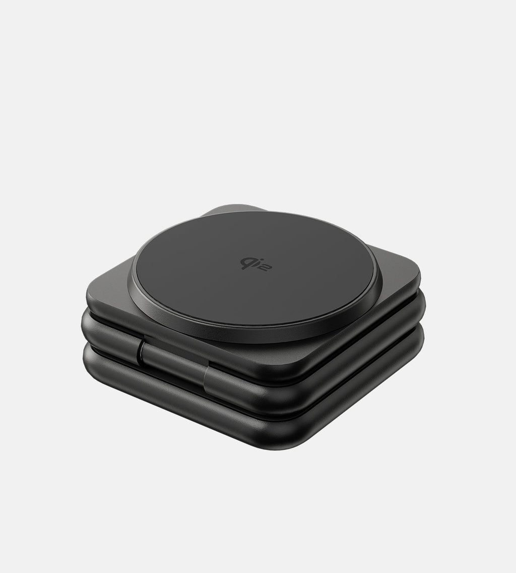KUXIU X40Q Qi2 Certified 3-in-1 MagSafe Foldable Charging Stand - Black