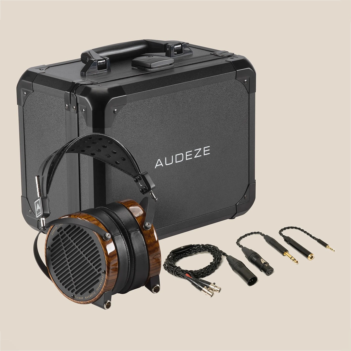 Audeze LCD-3 Planar Magnetic Over-Ear Headphones with Carrying Case (Zebrano, Leather-Free)