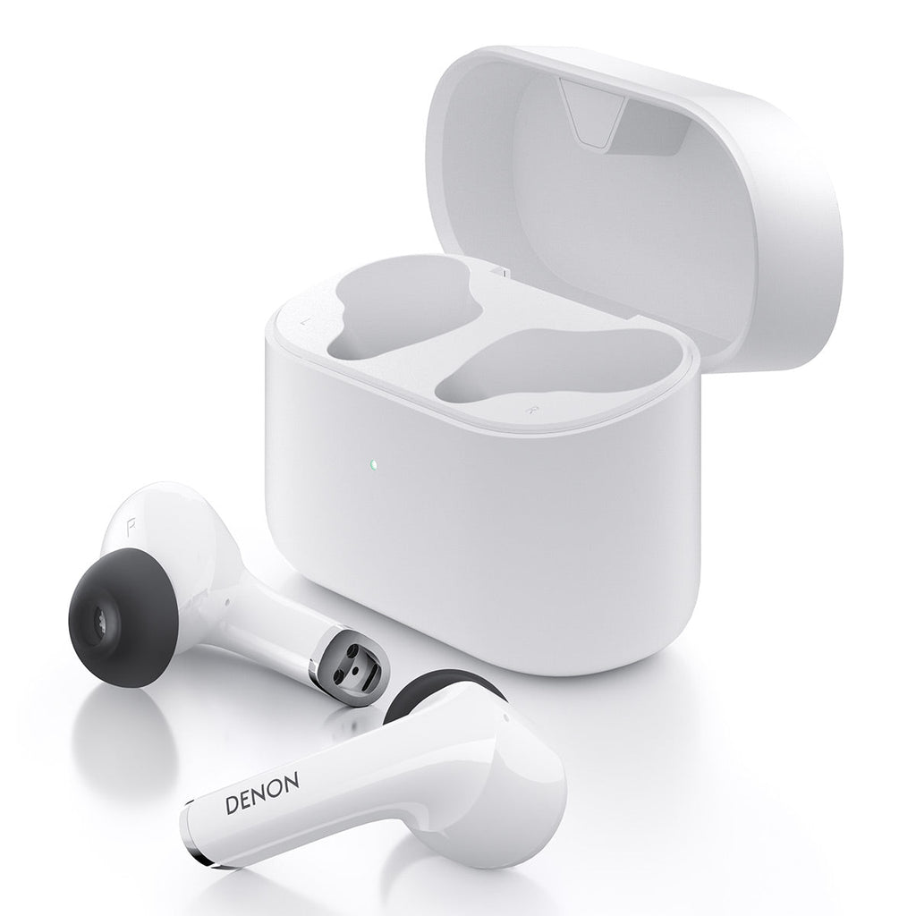 Denon AH-C830NCW True Wireless Earbuds with Active Noise-Cancellation (White)