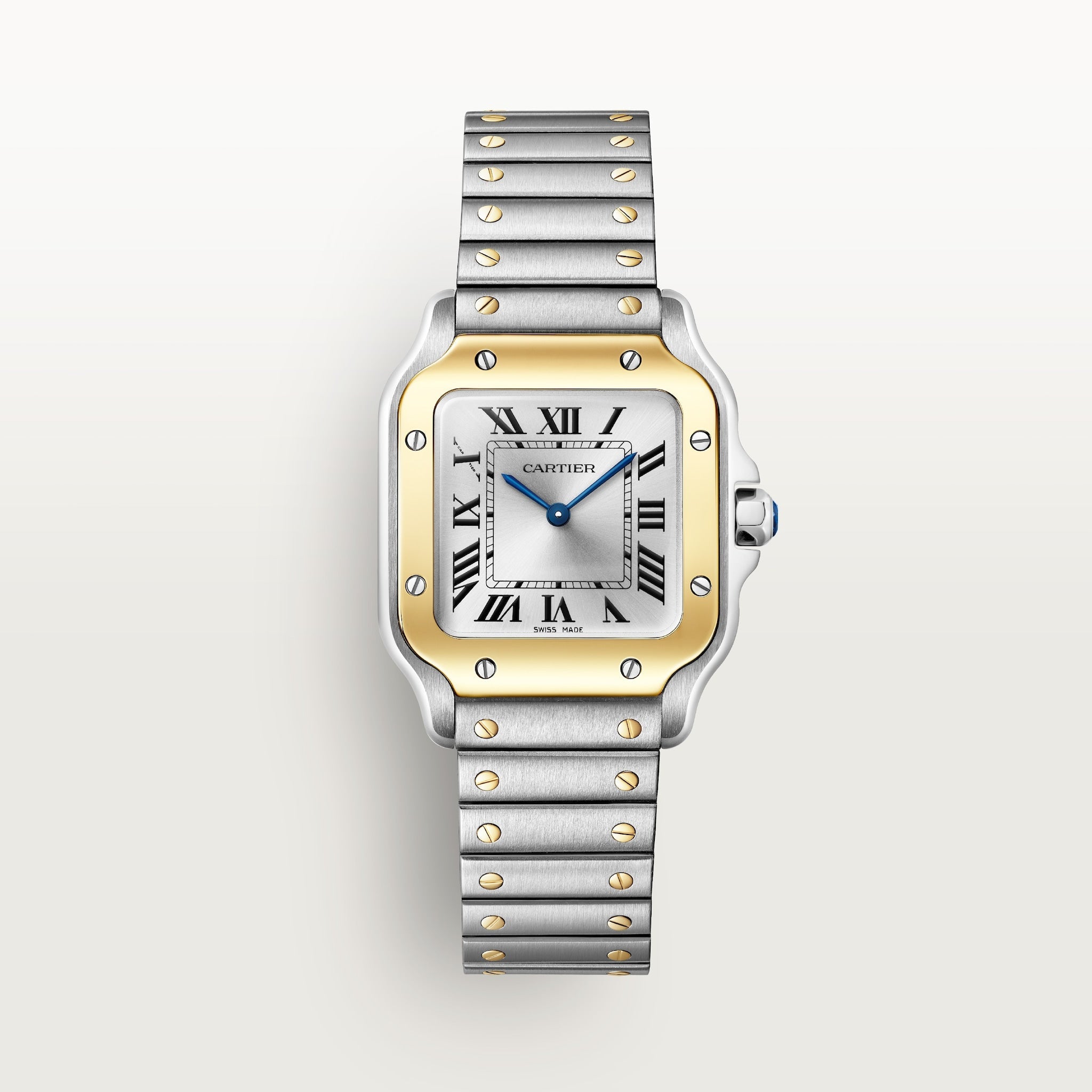 Santos De Cartier Watch | 27mm, Stainless Steel, Silver Dial