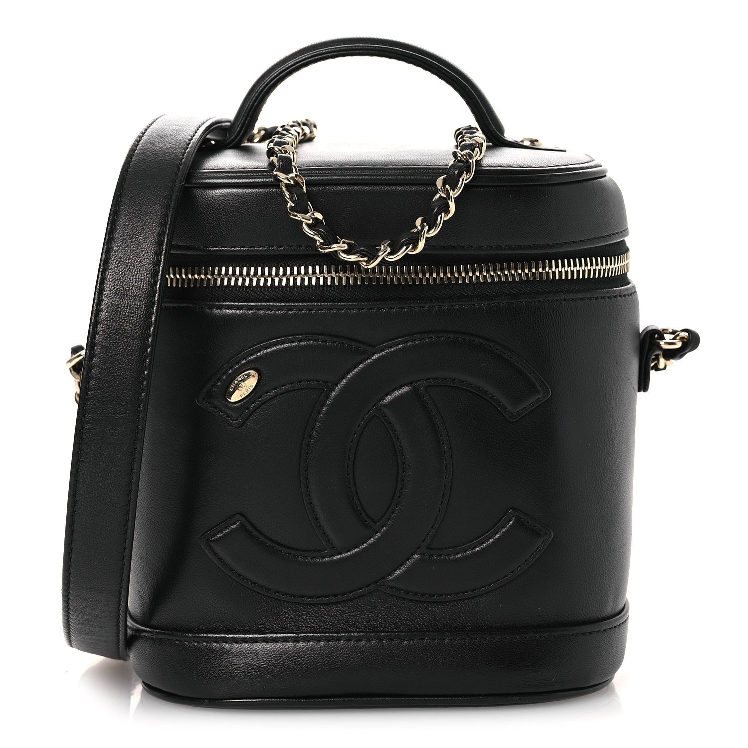 Lambskin Timeless Vanity Cosmetic Case Black