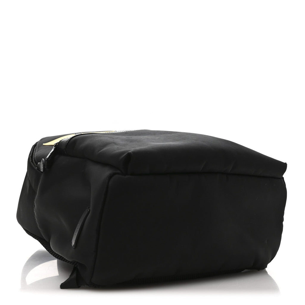 Nylon Vitello Elite Monster Eyes Rounded Backpack Black Yellow