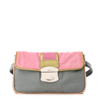 Nylon Vernice Belt Bag Pink Gray