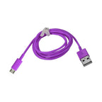 Reiko Micro Usb 1 Amp Portable Micro Travel Adapter Charger With Cable In Purple