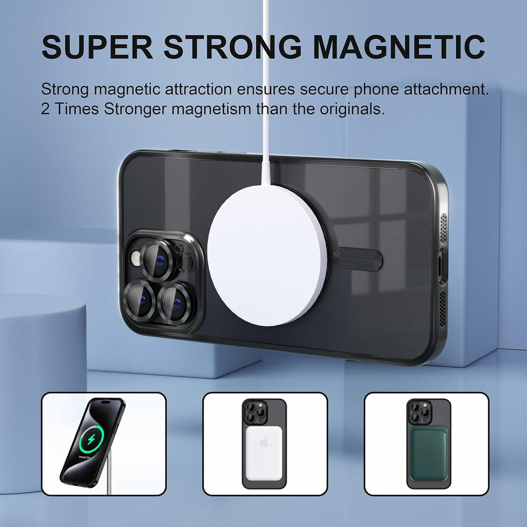 Entronix Bundle Compatible with iPhone 14 Pro Max - [Magnetic] Luxury Glossy Case & 1 Clear Screen Protector