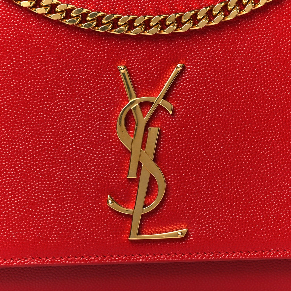 Grain De Poudre Medium Monogram Kate Satchel Red