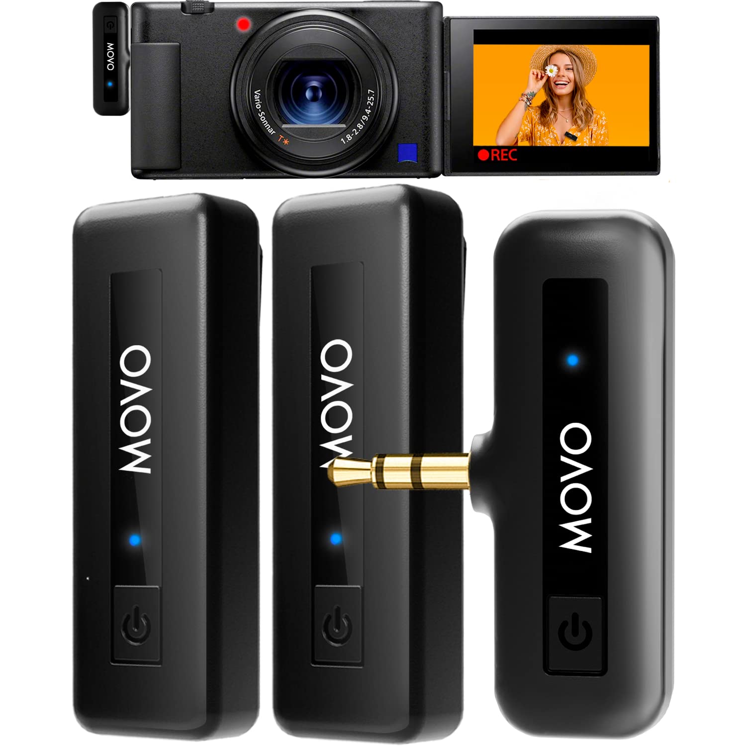 Movo Wireless Mini Duo Dual Wireless Lav Mics