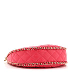 Lambskin Quilted Small Hobo Bag Pink