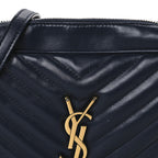 Calfskin Matelasse Monogram Lou Camera Bag Deep Marine