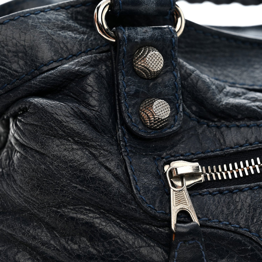 Agneau Giant 12 Silver Hardware Town Bleu Obscur