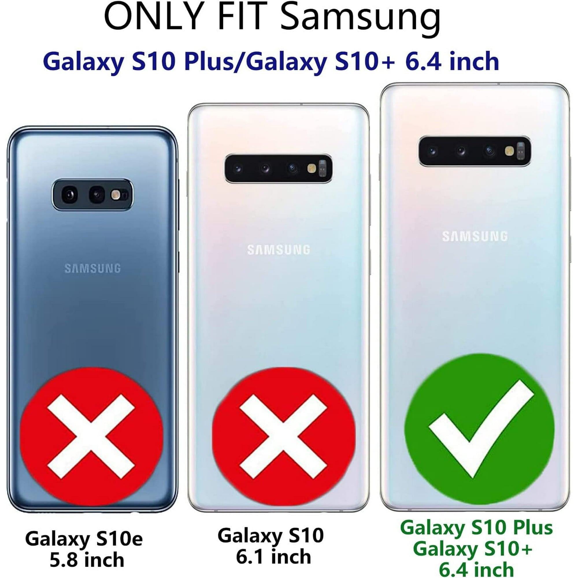 Entronix Clear Screen Protector Compatible with Galaxy S10 Plus - 2-Piece Combo