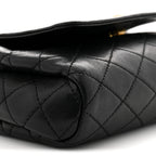 Lambskin Quilted Monogram Mini Nolita Black