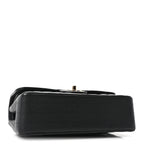 Caviar Chevron Quilted Small Double Flap Black