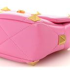 Nappa Medium Roman Stud Shoulder Bag Feminine Pink