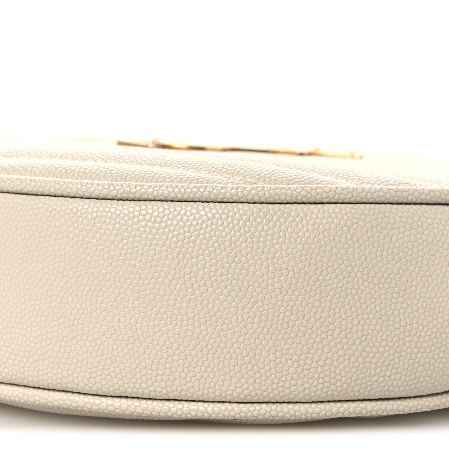 Grain De Poudre Matelasse Chevron Quilted Round Vinyle Camera Bag Crema Soft