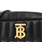 Calfskin Quilted Small Lola Camera Bag Black