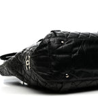 Distressed Lambskin Vintage Ligne Lady Braid Tote Black