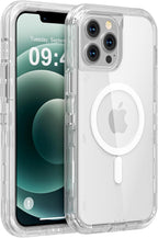 Entronix [Magnetic] Case Compatible with iPhone 12/12 Pro - [Clear] Triple-Layer Heavy Duty Protection