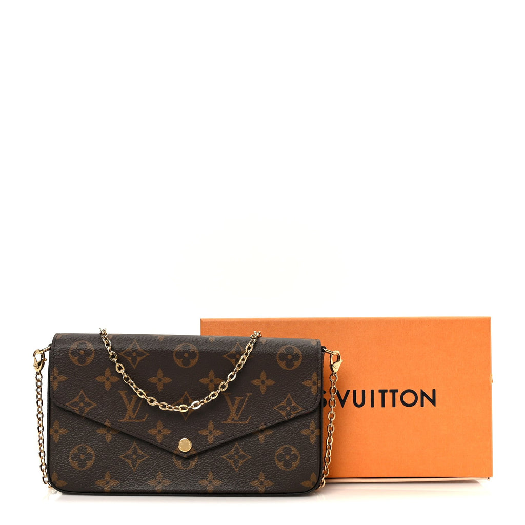 Monogram Pochette Felicie Chain Wallet Fuchsia