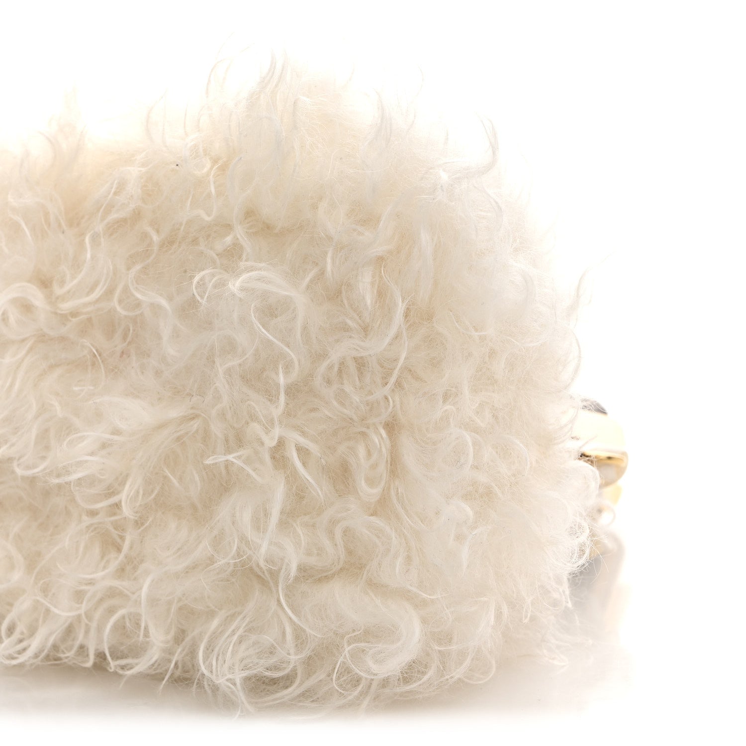 Baby Mongolian Nappa Small Fendi First White Fondente