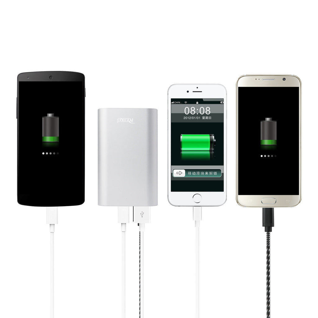 Reiko 2A5V 6800Mah Universal Power Bank With Two Usb-A Ports And One Usb-C In Silver