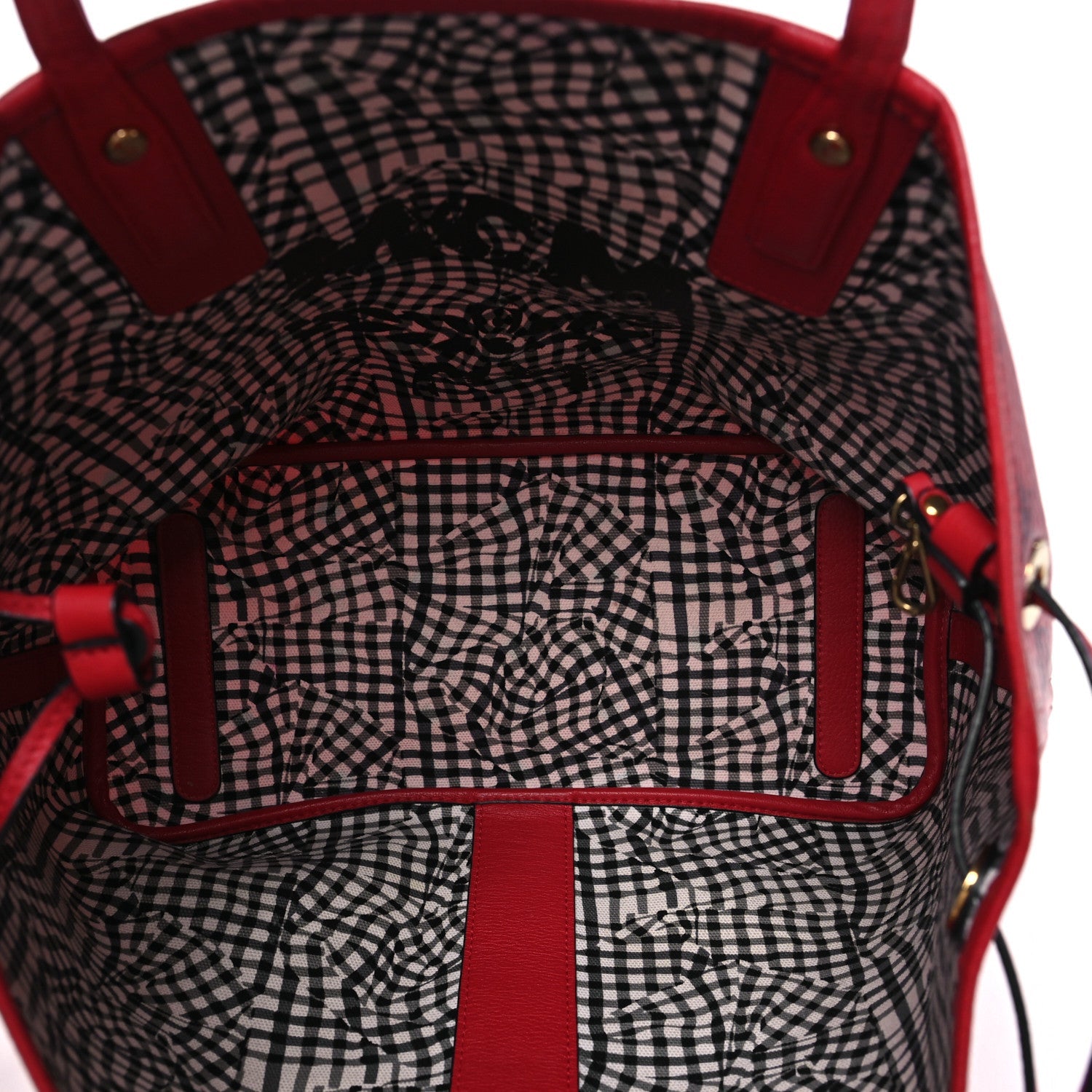 Visetos Medium Liz Reversible Shopper Tote Ruby Red