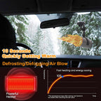 24V 150W Portable Car Heater 2 In 1 Heating Cooling Fan Rotatable Demister Defroster with 4.92ft Cord