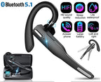 Trucker Wireless Headset Bluetooth 5.1 Earpiece Dual Mic Earbud Noise Cancelling