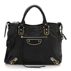 Chevre Gold Metallic Edge Hardware Velo Black
