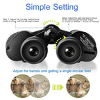 10-180X100 High-Powered Binoculars, 8-24x Magnification, 50mm Objective Lens, Low Light Night Vision, Multi-Layer Coated Aspherical Lenses, Large Field of View, Portable with Carrying Case