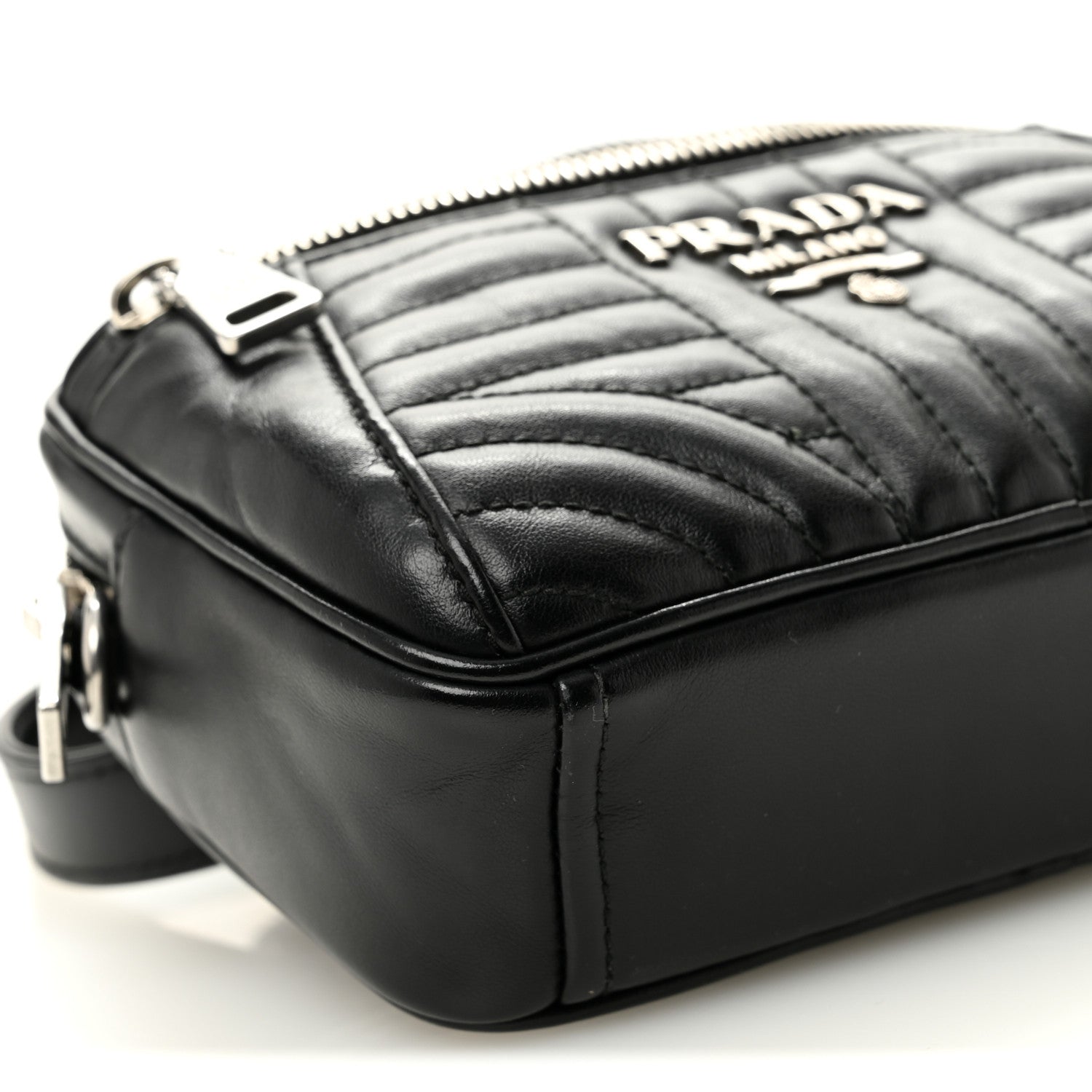 Soft Calfskin Impunture Diagramme Belt Bag Black