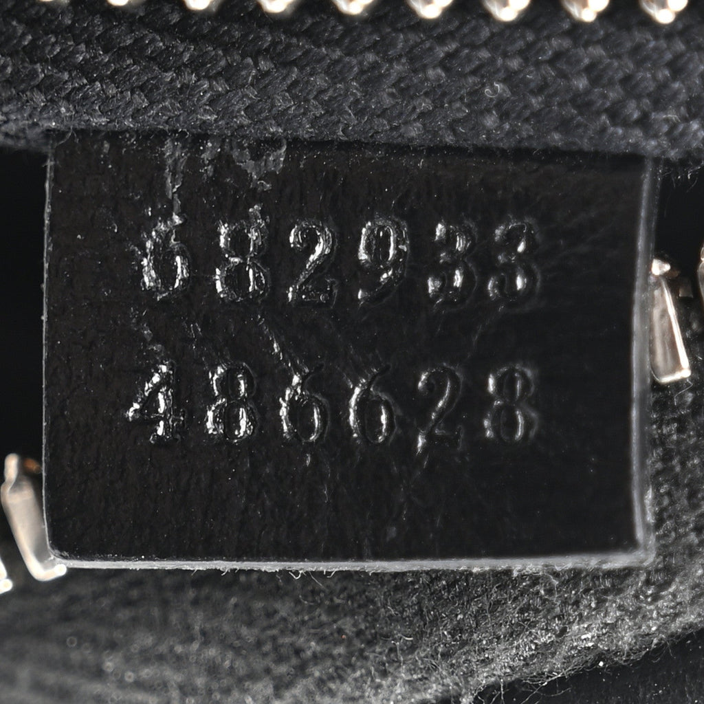 GG Supreme Monogram Textured Calfskin Retro Interlocking G Belt Bag Black