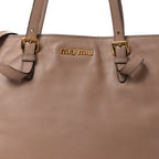 Soft Calf Studded Shopping Tote Cammeo