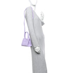 Vegan Leather Small Shopping Bag Lavender