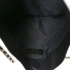 Calfskin Quilted Chain Flat Tote Black