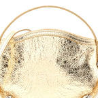 Metallic Tumbled Calfskin Nano Voyou Bag Golden Sand