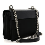 Saffiano Tessuto Nylon Chain Shoulder Bag Black