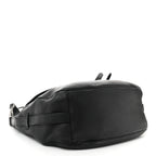 Grained Calfskin Saddle Soft Bag Black