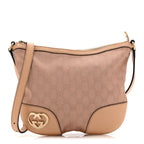 Metallic Monogram Small Lovely Heart Messenger Pink