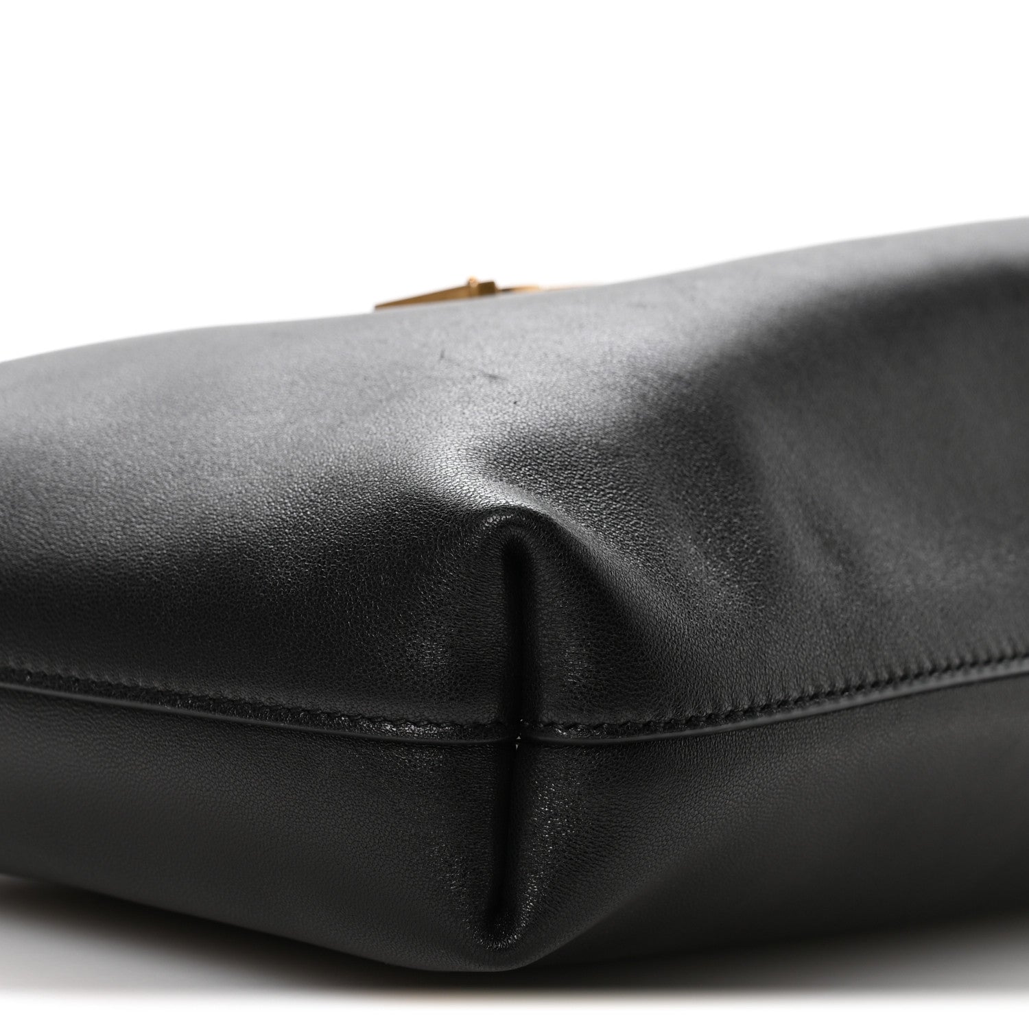 Lambskin Pochon Shoulder Bag Black