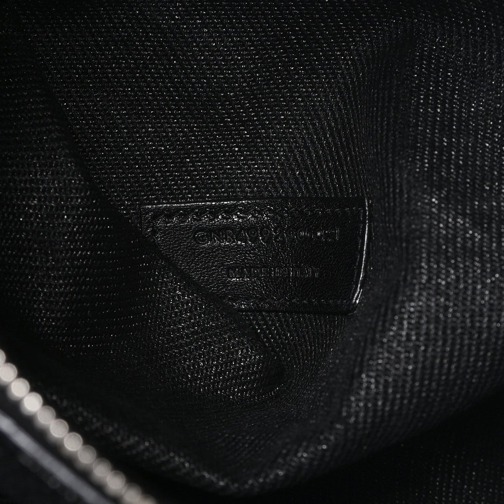 Linen Calfskin Rive Gauche Tote Black