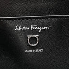 Calfskin Studded Trifolio Shoulder Bag Black