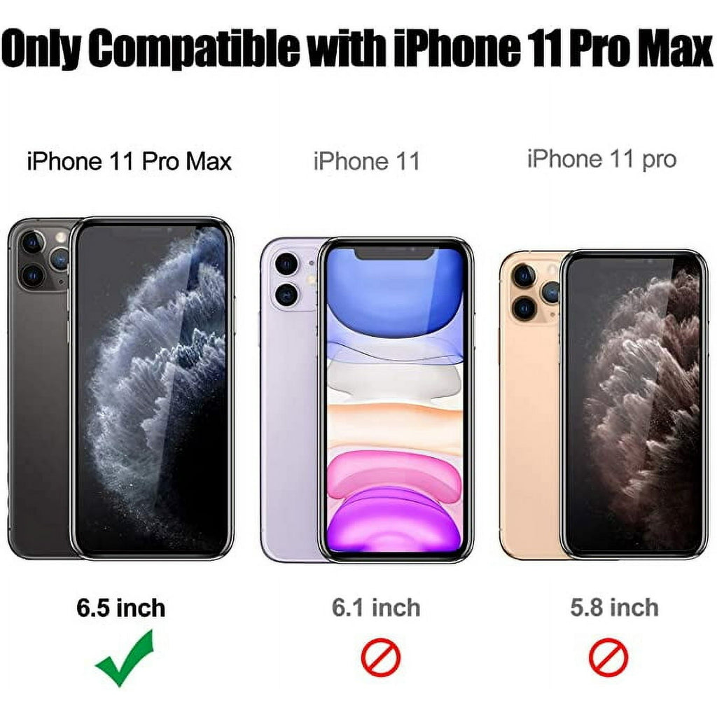 Entronix Anti-Spy Privacy Screen Protector Compatible with iPhone 11 Pro Max - 2-Piece Combo