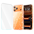 Entronix Bundle Compatible with iPhone 17 Pro Max - [Hard] Glitter Clear Case & 1 Clear Screen Protector
