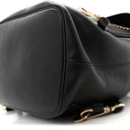 Suede Calfskin Medium Faye Backpack Black