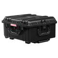 Weatherproof Hard Case, Heavy Duty Protective Dry Box Case with Pre-Cut Foam, Wheels & Retractable Pull Handles for Travel, Hunt, Military, Tactical, IP67 Waterproof Case for Cameras(57x45x28)