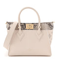 Calfskin Karung Snakeskin Mahina On My Side PM Quartz White