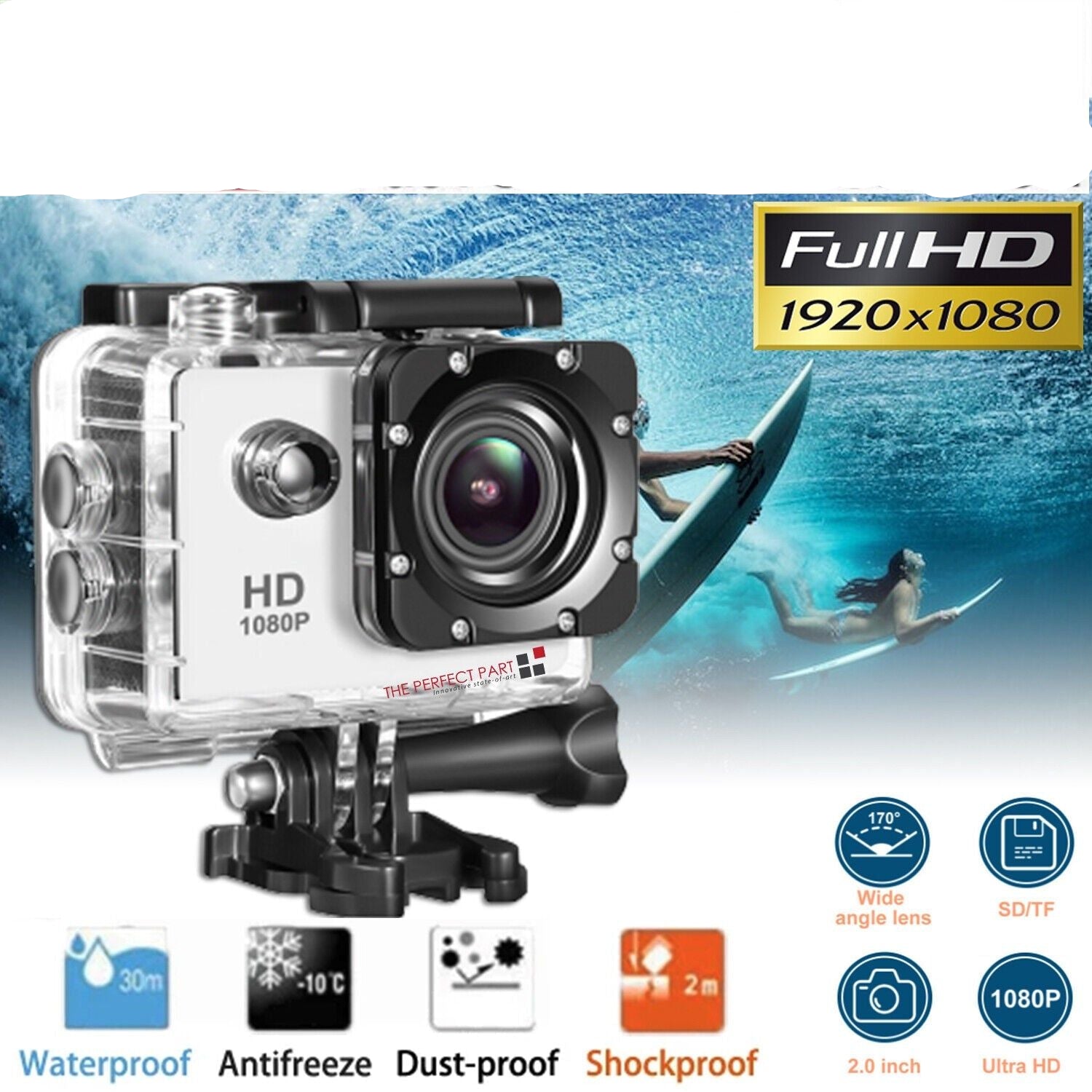 4K Action Sport Waterproof Camera 20 MP Recorder HD 1080P Camcorder Video 170°