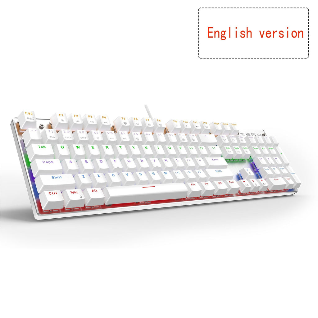 Edition Mechanical Keyboard 104 keys Red Switch Gaming Keyboards for Tablet Desktop - backlit black US-red switch