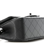 Pearly Lambskin Quilted Mini Rectangular Flap So Black